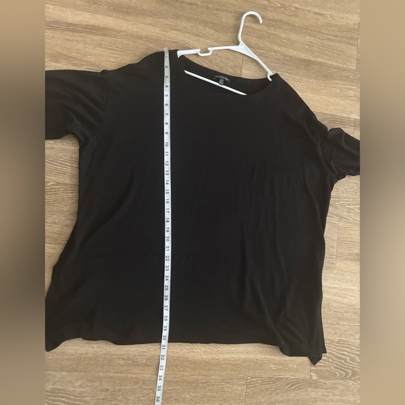 Eileen Fisher Tunic Blouse Womens One Size Stretch Jersey Knit Minimalist preppy - Picture 10 of 10